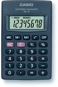 Taschenrechner, 8-stelliges Display, CASIO HL-4T
