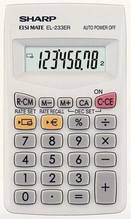Hauptbild des Produkts Kalkulačka kapesní "EL-233ER", 8místný displej, SHARP