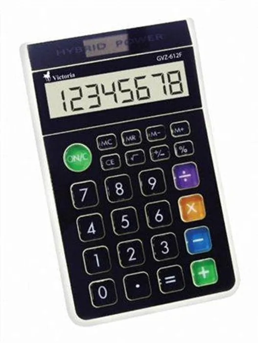 Hauptbild des Produkts Kalkulačka, stolní, 8místný displej, ekologická, VICTORIA "GVA-612F", bílá