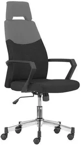 Bürostuhl "STERLING", schwarz und grau, drehbar, chrom