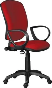 Bürostuhl, Textil, Gestell schwarz, Nuvola, rot