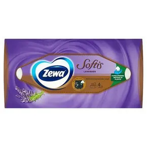 Taschentücher Softis, Lavendel & Orange, Box, 4 Lagen, 80 Stück, ZEWA