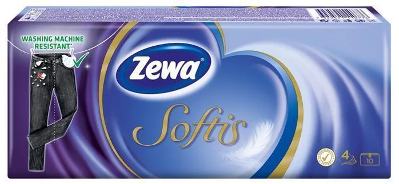 Hauptbild des Produkts Kapesníky "Softis", papírové, 4vrstvé, 10x9 ks, ZEWA