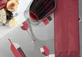 Bestecktasche rot mit weißer Serviette [125 Stück]