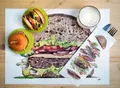 Hamburgerbestecktasche mit weißer Serviette [125 Stück]