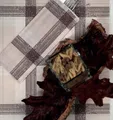 Weiteres Produktbild Bestecktasche Würfel mit weißer Serviette, braun [125 Stk.]
