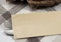 Bestecktasche Champagner mit weißer Serviette [125 Stück]