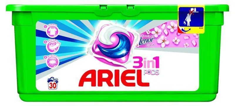 Hauptbild des Produkts Kapsle na praní "Touch of Lenor", 30 ks, ARIEL