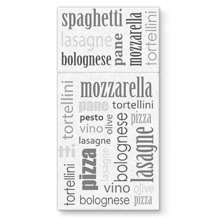 Hauptbild des Produkts Kapsy na příbory PAW Airlaid 40x40cm Italian Food Bordeaux, 25 ks/bal