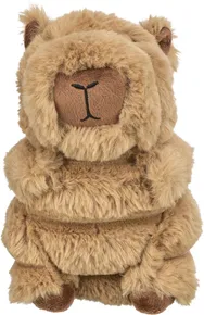 Kapybara, Plüschtier, mit Geräuscheffekt, 14 cm, braun