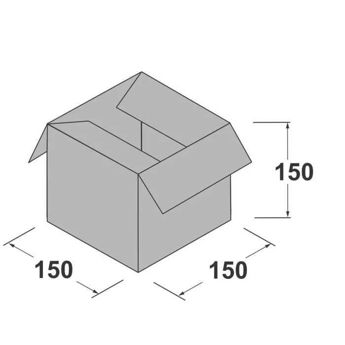 Hauptbild des Produkts Kartonová krabice 3VVL 150x150x150 mm bílo-hnědá