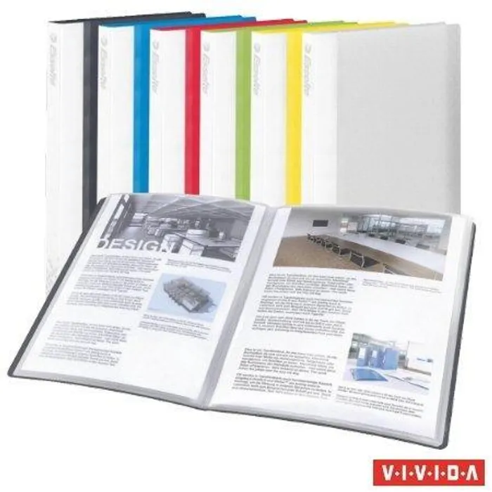Hauptbild des Produkts Katalogová kniha, 20 kapes, A4, tvrdá vazba, mix barev, ESSELTE "Vivida"