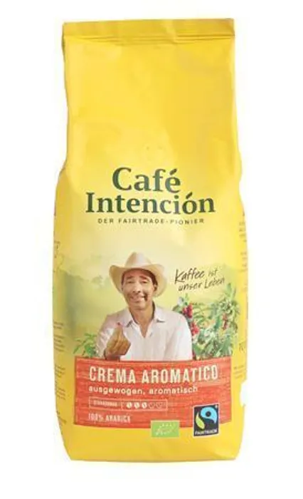 Hauptbild des Produkts Káva "Café Crema BIO", pražená, zrnková, 1000 g, Café Intención ecológico,