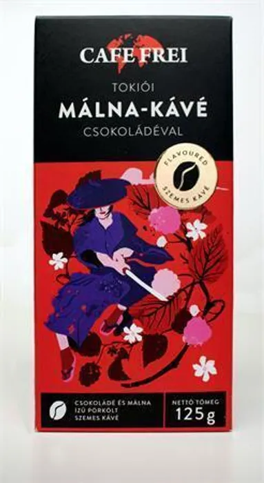 Hauptbild des Produkts Káva "Tokijská čokoládovo-malinová", pražená, zrnková, 125 g, CAFE FREI