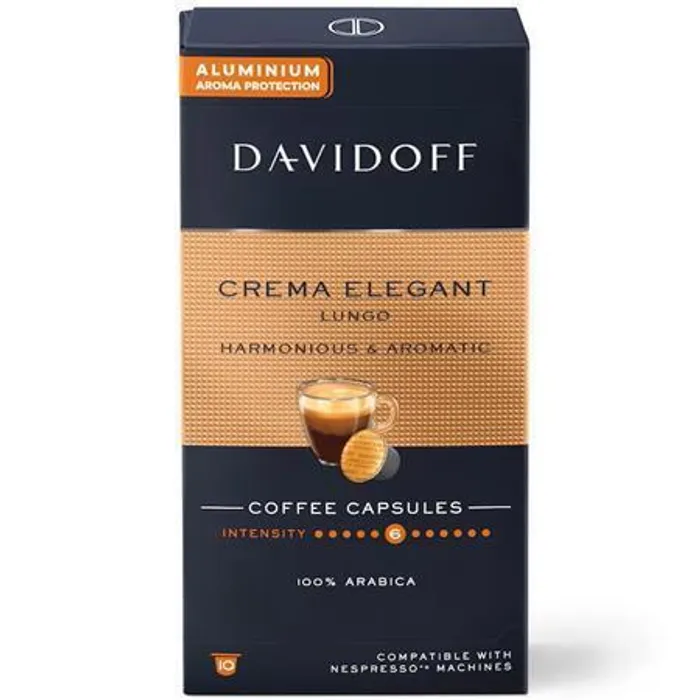 Hauptbild des Produkts Kávové kapsle "Crema Elegant Lungo", 10 ks, DAVIDOFF 522672