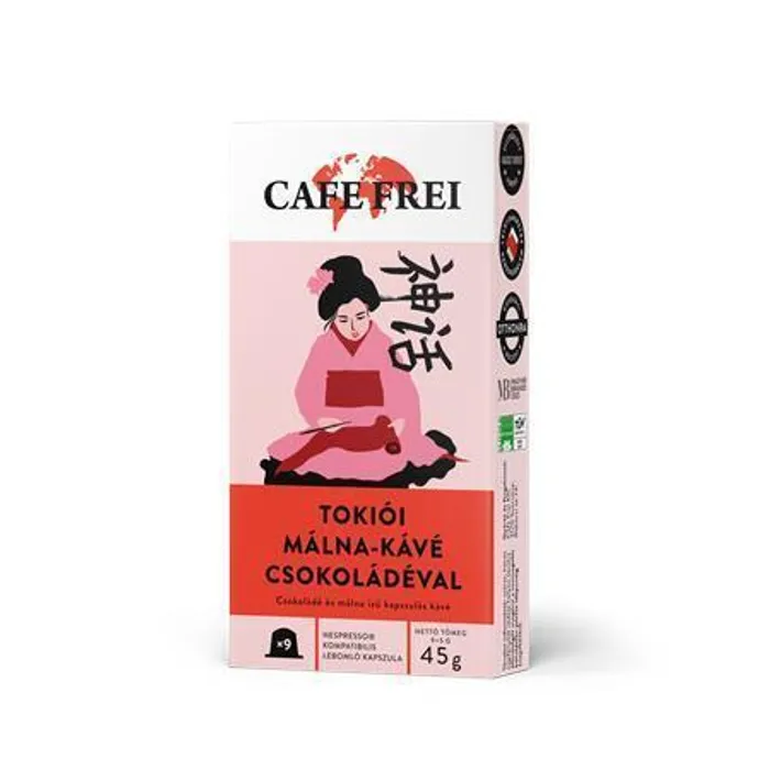 Hauptbild des Produkts Kávové kapsle "Tokio" čokláda-malina, 9ks, CAFE FREI