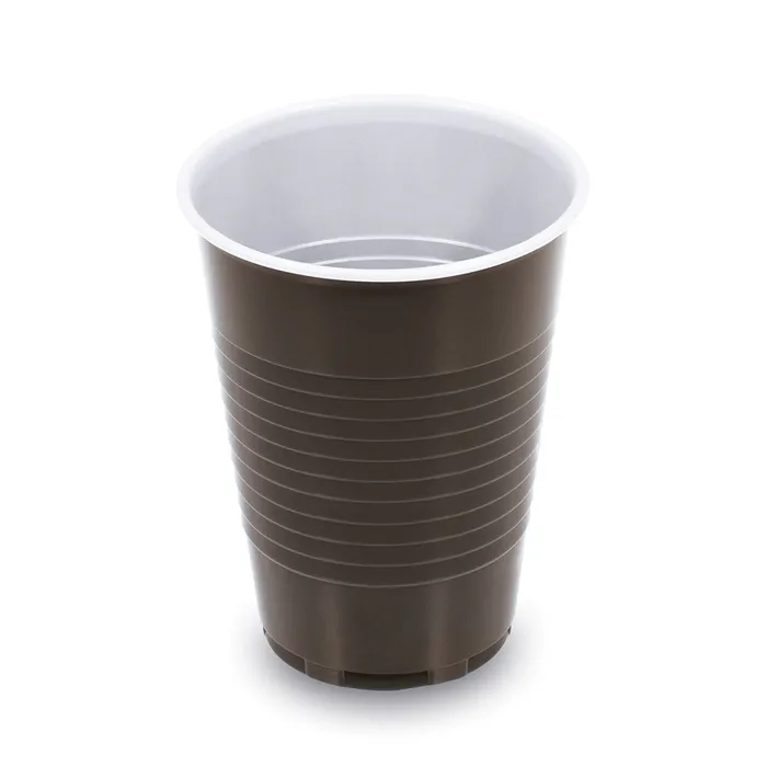 Hauptbild des Produkts Kávový kelímek hnědo-bílý 0,18 l -PP- (průměr 70 mm) [100 ks]