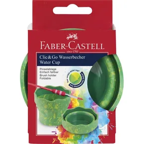 Faber-Castell Click & Go Wasserbecher Dinosaurier Marmor Grün
