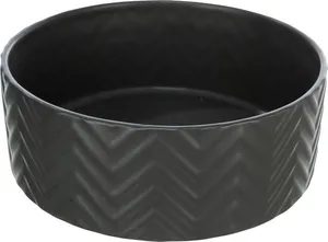 Keramikschale 0,4 l/o 13 cm, gerippt, schwarz