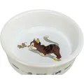 Weiße Keramikschale, Katzen- und Mausmotiv, 200 ml/11 cm