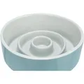 Weiteres Produktbild Keramiknapf zum langsamen Füttern, Kreise, graublau 0,45 l/ o 14 cm