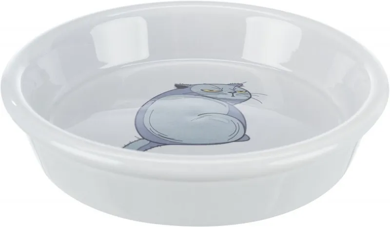 Hauptbild des Produkts Keramická miska s motivem kočky, 0.25 l/o 13 cm, šedá