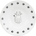 Keramik-Napfteller für Kurznasenkatzen, weiß 0,2l/15cm