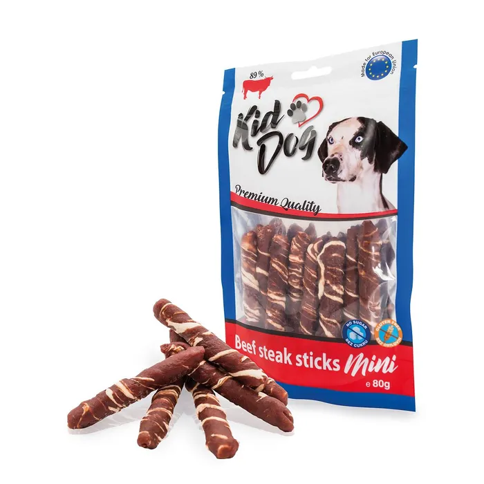 Hauptbild des Produkts KIDDOG hovězí steak na buvolí tyčince 7-8cm 80 g