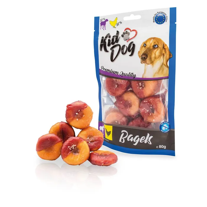 Hauptbild des Produkts KIDDOG jehněčí & kuřecí Bagel 80 g