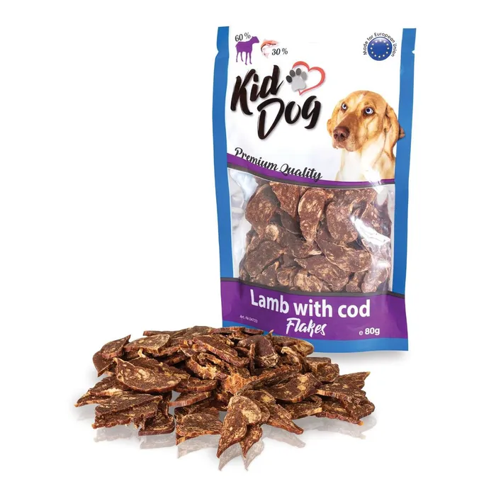 Hauptbild des Produkts KIDDOG jehněčí lupínky s mořskou treskou 80 g