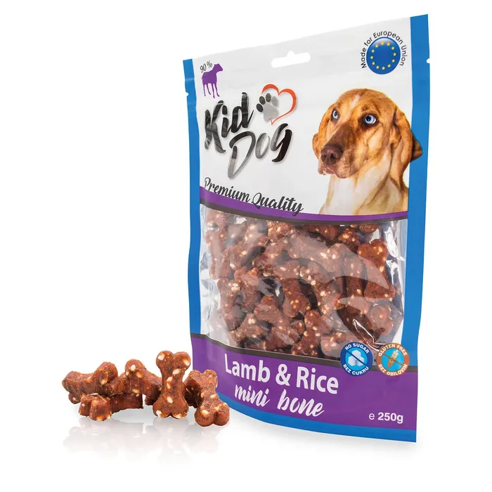 Hauptbild des Produkts KIDDOG jehněčí maso s rýží MINI kostičky 250 g