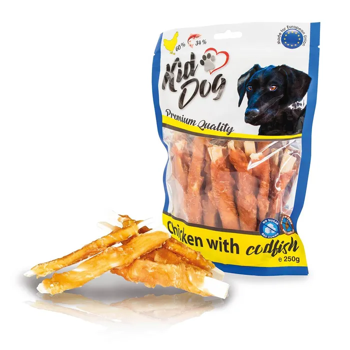 Hauptbild des Produkts KIDDOG kuřecí masíčko na plátku z tresky 250 g