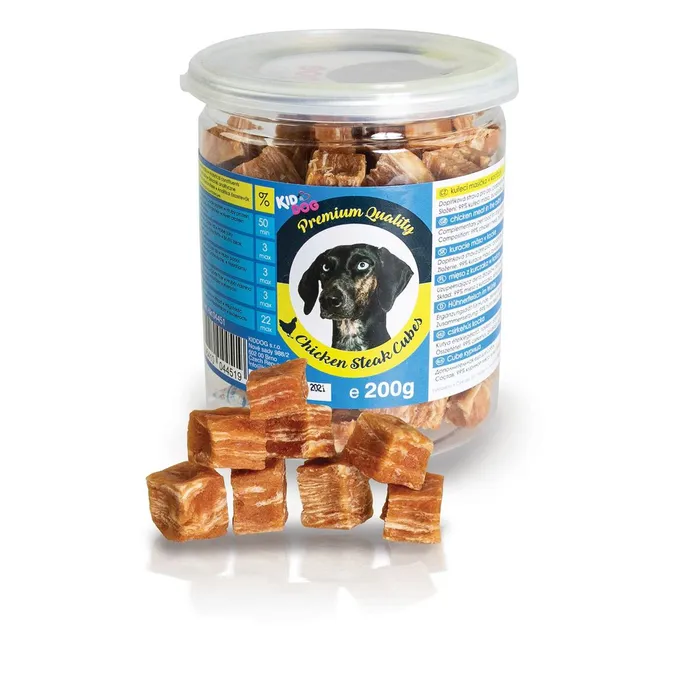 Hauptbild des Produkts KIDDOG kuřecí masíčko v kostičce - PREMIUM QUALITY 200 g dóza