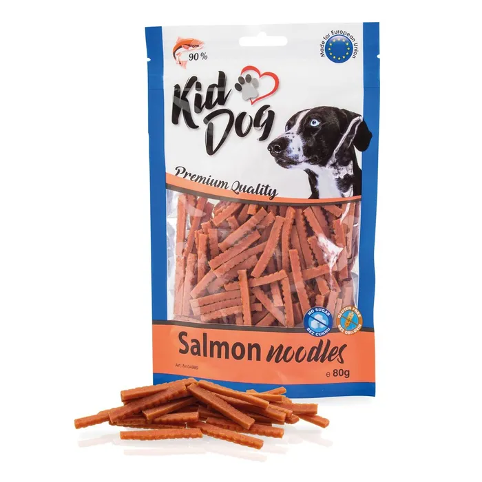 Hauptbild des Produkts KIDDOG masové nudličky - losos pro malé psy a kočky 80 g