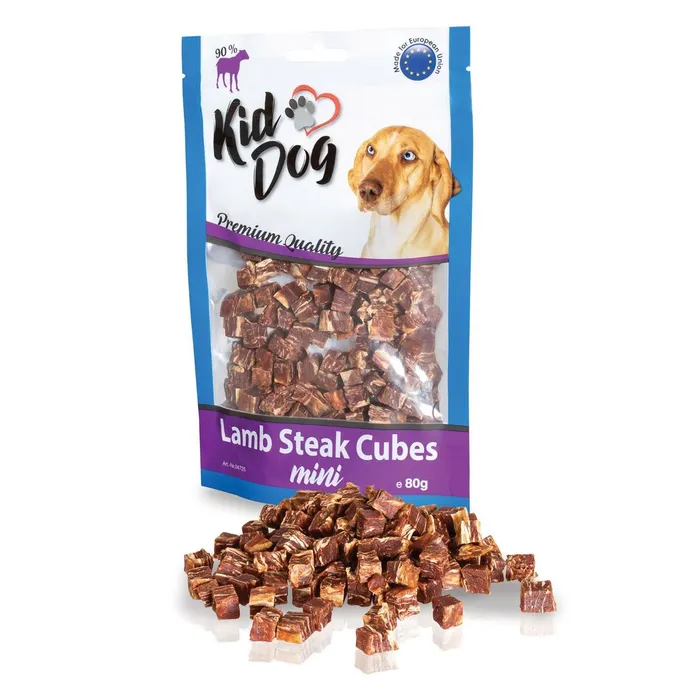 Hauptbild des Produkts KIDDOG mini kostičky z jehněčího masíčka 80 g