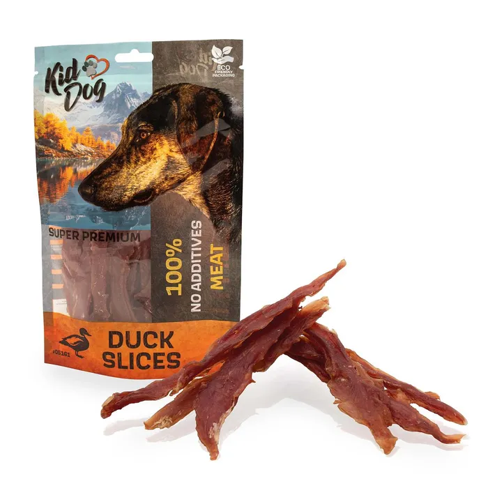 Hauptbild des Produkts KIDDOG SUPER PREMIUM 100% kachní prsa bez aditiv, proužky 80 g