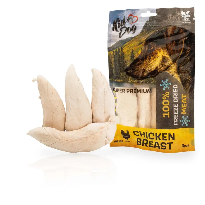 Hauptbild des Produkts KIDDOG SUPER PREMIUM 100% kuřecí celá prsa sušená mrazem 50 g (3-4 ks)