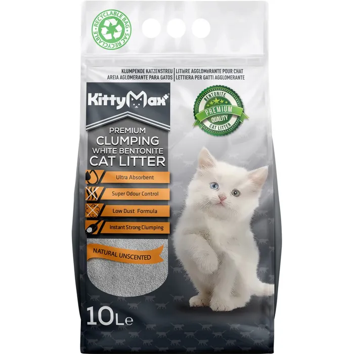 Hauptbild des Produkts KITTYMAX hrudkující, bezprašný bílý bentonit 10 l