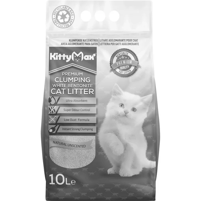 Hauptbild des Produkts KITTYMAX hrudkující, bezprašný bílý bentonit 10 l