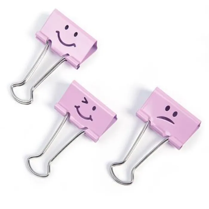 Hauptbild des Produkts Klipy na dokumenty "Emoji", růžová, 19 mm,RAPESCO