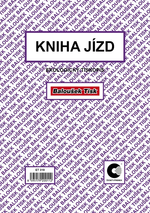 Hauptbild des Produkts Kniha jízd A5 firemního a soukromého vozidla 24 stran ET319