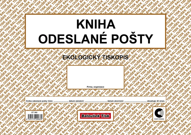 Hauptbild des Produkts Kniha odeslané pošty ET360