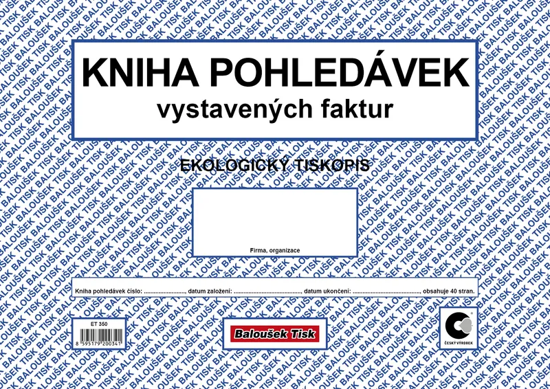Hauptbild des Produkts Kniha pohledávek vystavených faktur ET350
