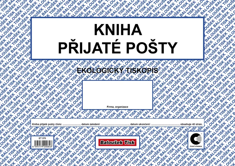 Hauptbild des Produkts Kniha přijaté pošty ET370