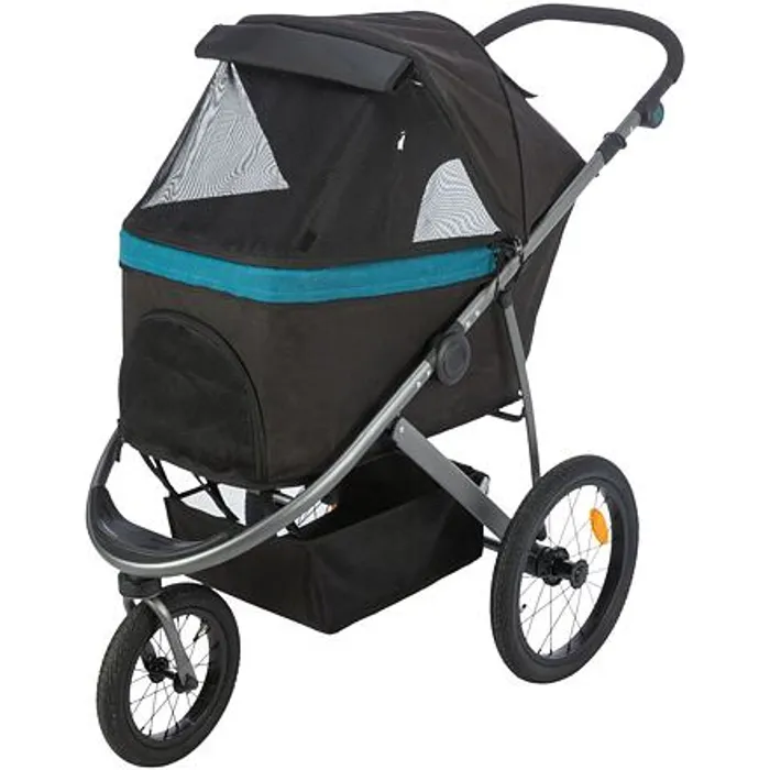 Hauptbild des Produkts Kočárek BUGGY na vzduchových pneu, 60 x 112 x 120 cm, nosnost 20 kg, černá/petrolejová