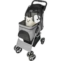 Weiteres Produktbild Hundekinderwagen BUGGY, schnell zusammenklappbar, 47 x 100 x 80 cm, Belastbarkeit bis 15 kg, grau