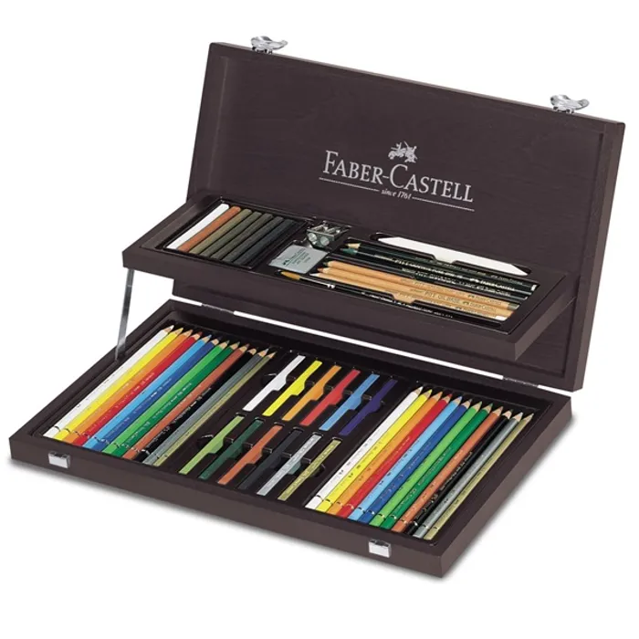 Hauptbild des Produkts Kolekce Art dřevěná kazeta 54ks a doplňky Faber Castell 110088