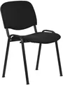 Konferenzdrehstuhl, Stoffbezug, schwarze Metallbasis, "Felicia", schwarz