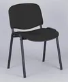 Konferenzdrehstuhl, Stoffbezug, schwarze Metallbasis, "Felicia", schwarz