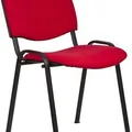 Weiteres Produktbild Konferenzdrehstuhl, Stoffbezug, schwarze Metallbasis, "Felicia", rot